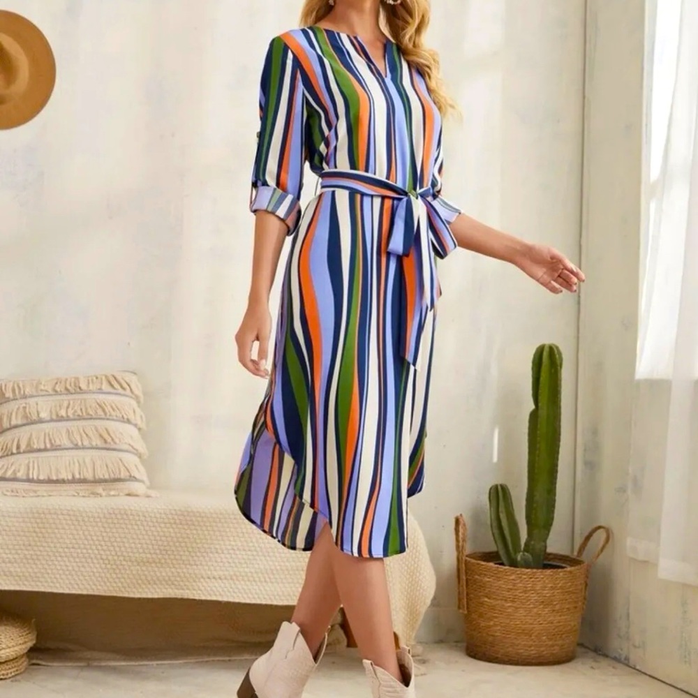 Size  XS(0-2) belted women dress